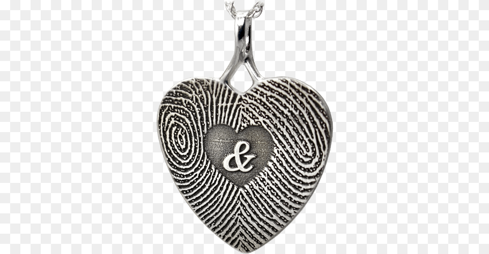 Wholesale 3d Duo Fingerprints Ampersand Heart Memorial Jewelry Locket, Accessories, Pendant, Smoke Pipe Free Png Download