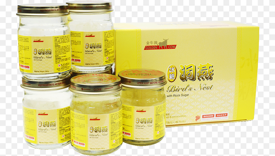 Wholesale Golden Cow Cave Edible Bird Nest Drink Price Box, Jar, Food Free Transparent Png