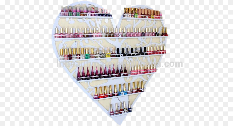 Wholesale Iron Hearted Wall Nail Gels Bottle Display Shelf, Cosmetics, Lipstick, Device, Screwdriver Free Png Download