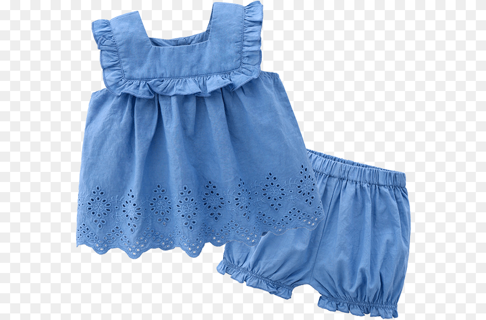 Wholesale New Born Baby Clothes Sets Denim Tops And Shorts Solid, Blouse, Clothing, Dress, Skirt Free Png