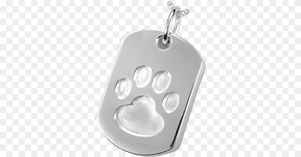 Wholesale Paw Print Dog Tag Cremation Jewelry Engraved Silver Cremation Jewelry Paw Print Dog Tag, Accessories, Pendant, Disk Free Transparent Png