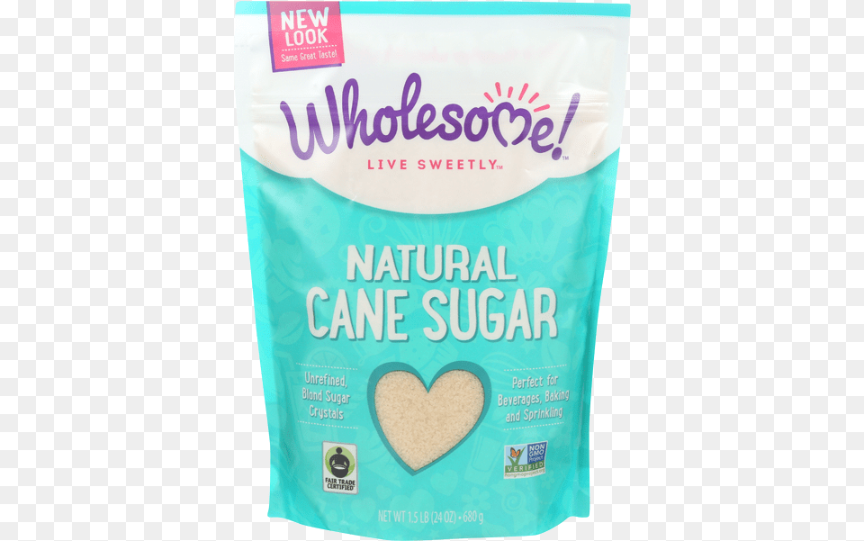 Wholesome Sweeteners Sugar Cane Fair Trade Organic Wholesome Natural Cane Sugar 12, Powder, Food Free Png