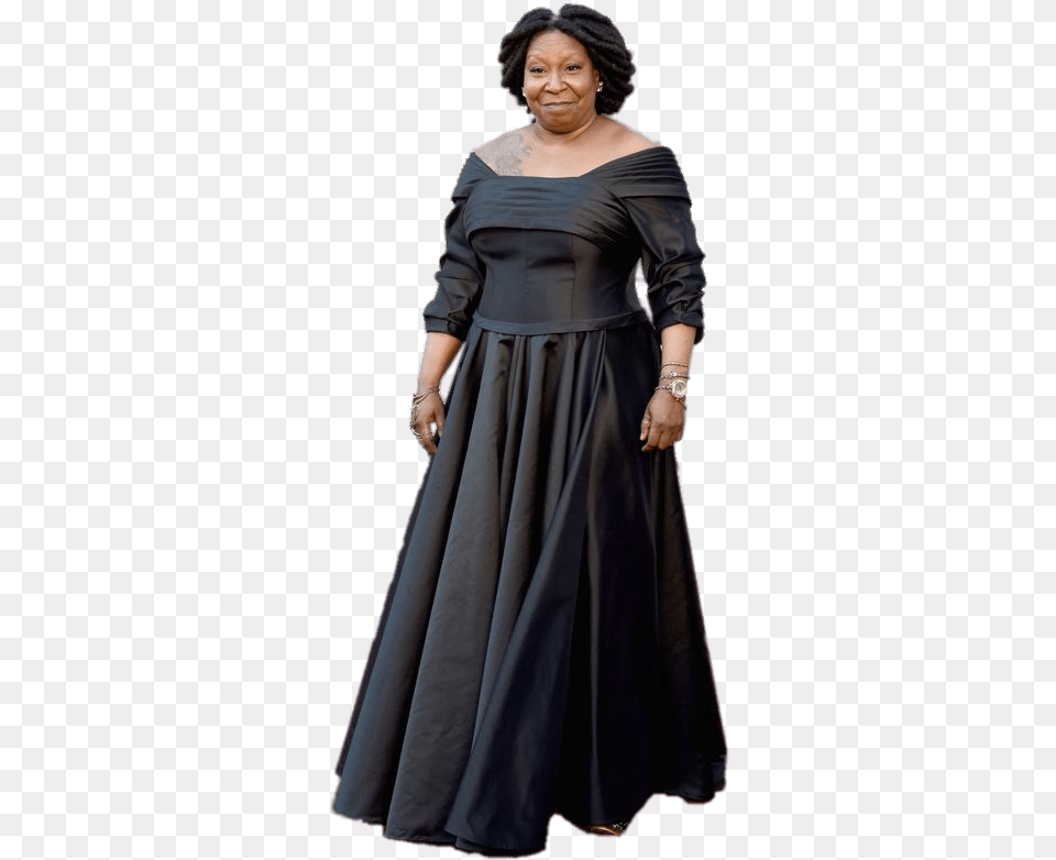 Whoopi Goldberg Black Dress Academy Awards, Adult, Sleeve, Person, Long Sleeve Free Png Download