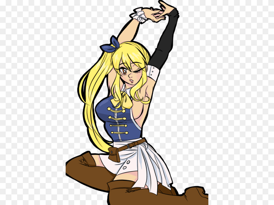 Whoops I Really Like Fairy Tail Here S Lucy I Love Fairy Tail Lucy Cliparts, Book, Comics, Publication, Adult Png Image