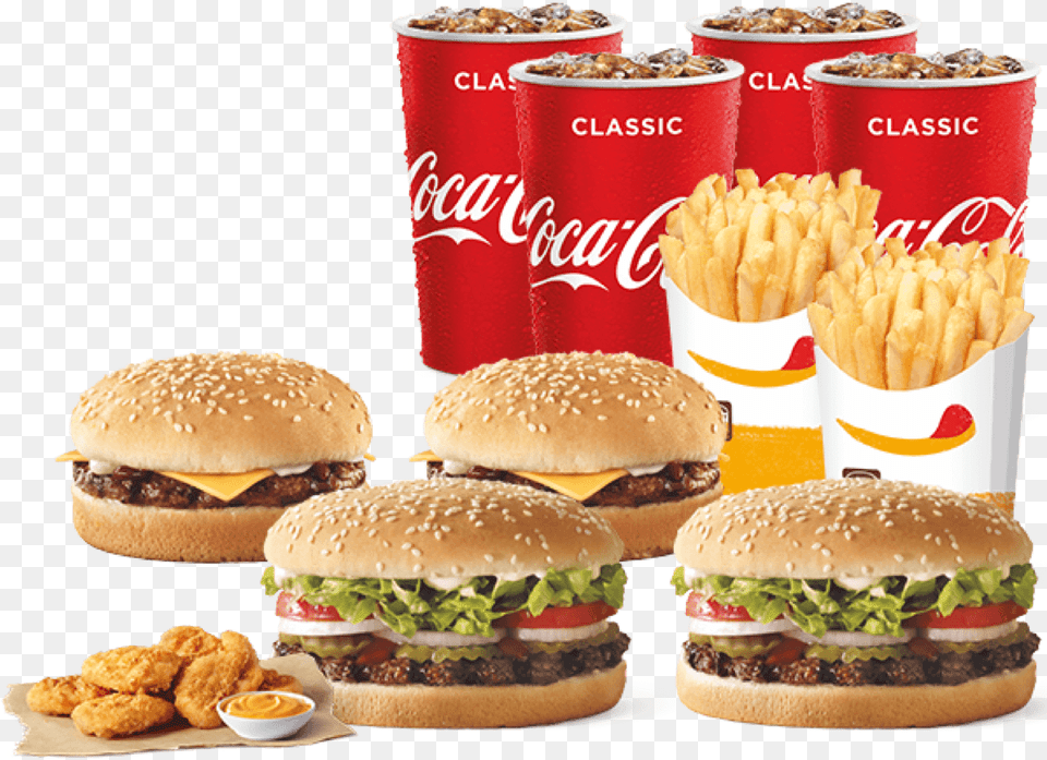 Whopper Family Value Bundle Hungry Jacks Hunger Tamer, Burger, Food, Cup, Disposable Cup Png Image