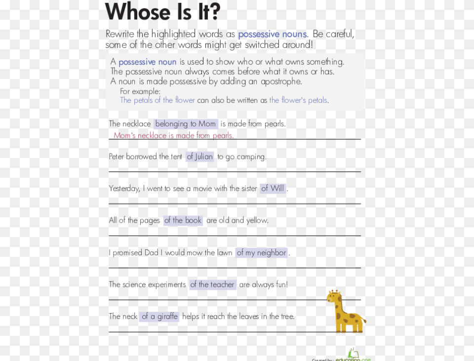 Whos The Owner Whose And Possessive Pronouns Exercises, Page, Text, File, Webpage Png