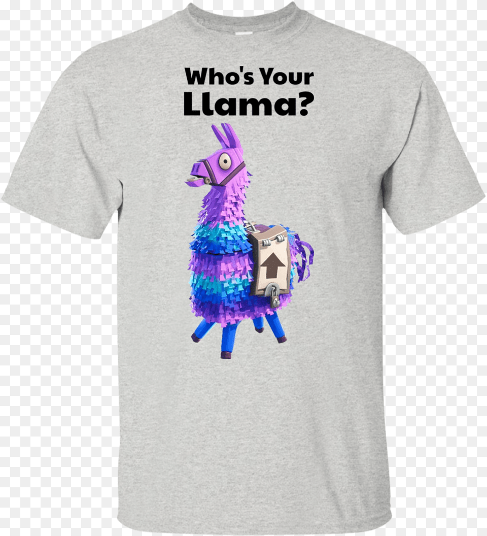Whos Your Llama Fortnite Youth T Shirt Fortnite Loot Llama, Clothing, T-shirt, Toy, Pinata Free Transparent Png
