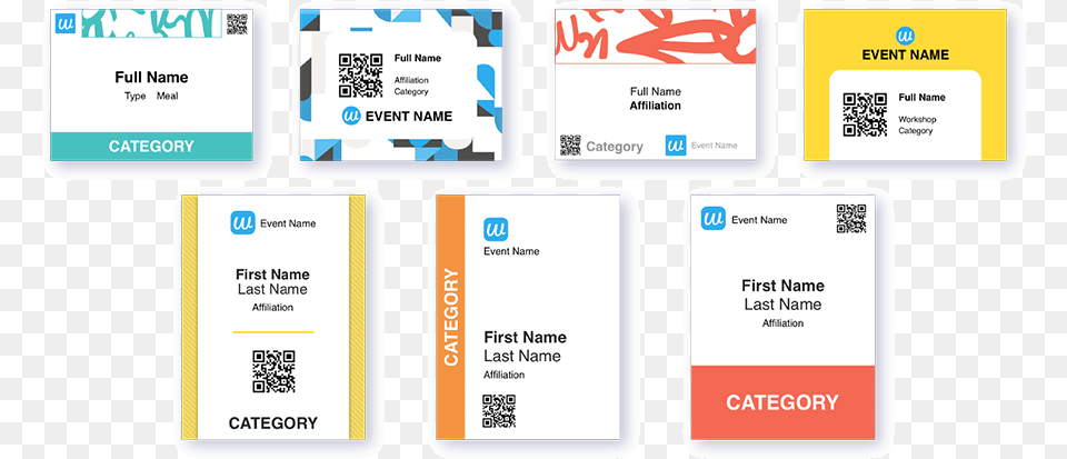 Whova S Wide Range Of Professional Name Badge Templates Badge Template, Text, Qr Code Free Transparent Png