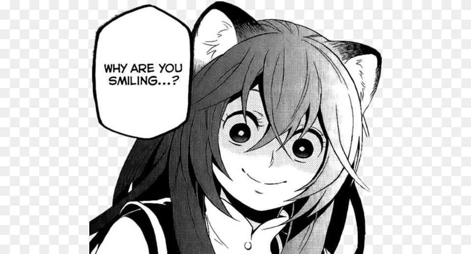 Why Are You Smiling Black Face Black And White Facial Anime Girl Faces, Book, Comics, Manga, Publication Free Transparent Png