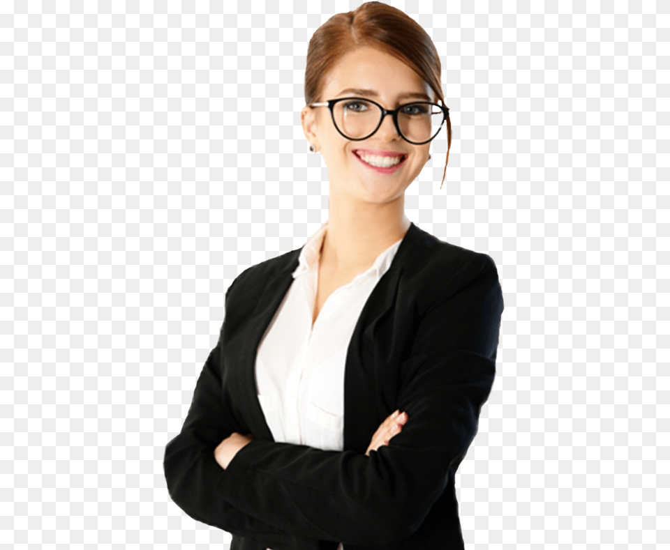 Why Do We Come To Work Office Girl With Glasses, Accessories, Suit, Portrait, Photography Free Png Download