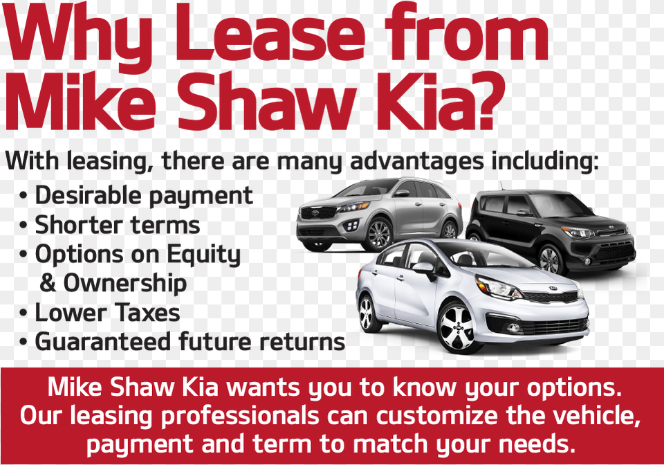 Why Lease From Mike Shaw Kia These Are So Many Advantages Executive Car, Advertisement, Vehicle, Transportation, Tire Png