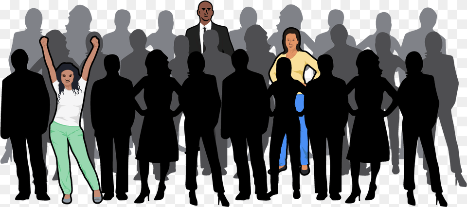 Why Polls Can Be Wrong Group Silhouette With Question Mark, Adult, Person, People, Woman Free Png Download