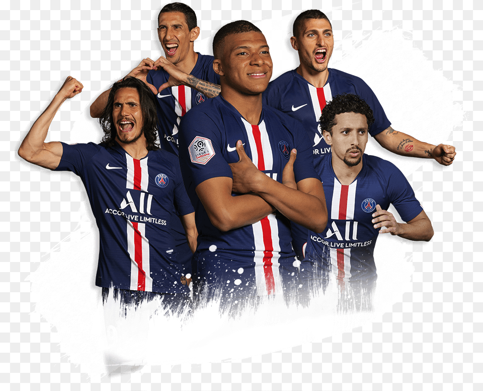 Why Us Paris Saint Germain Players, Clothing, Shirt, Person, People Free Png Download