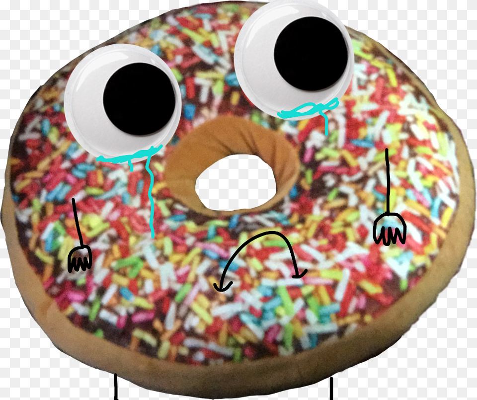 Whynodonuts Sadness Dailysticker Googly Eyes Ciambella, Food, Sweets, Donut, Sprinkles Free Png Download