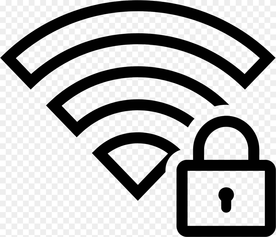 Wi Fi Lock Icon Icon No Internet Connection, Gray Free Png