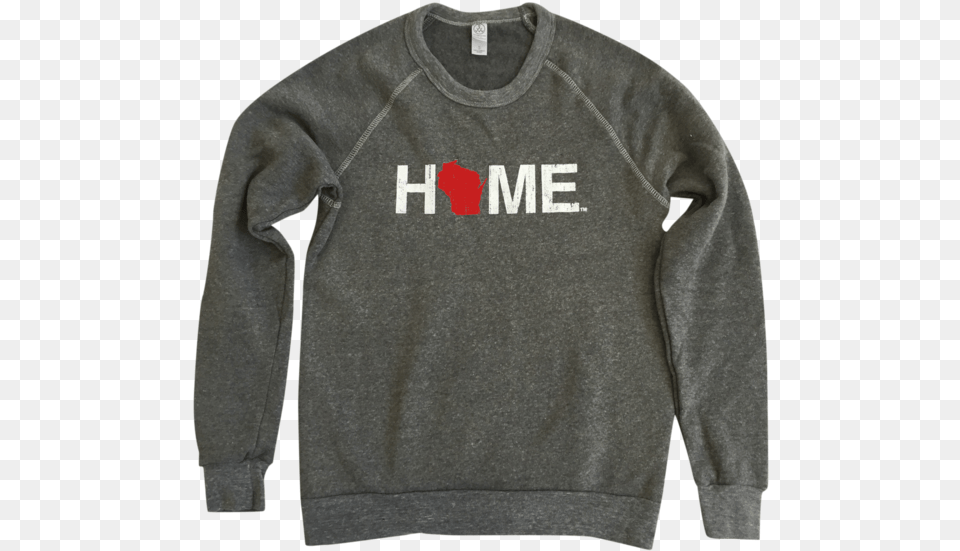 Wi Home Champ Crew Neck Sweatshirt Redwhite Sweater, Clothing, Coat, Hoodie, Jacket Png