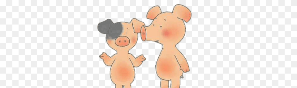 Wibbly Pig And A Friend, Baby, Person, Animal, Mammal Free Transparent Png