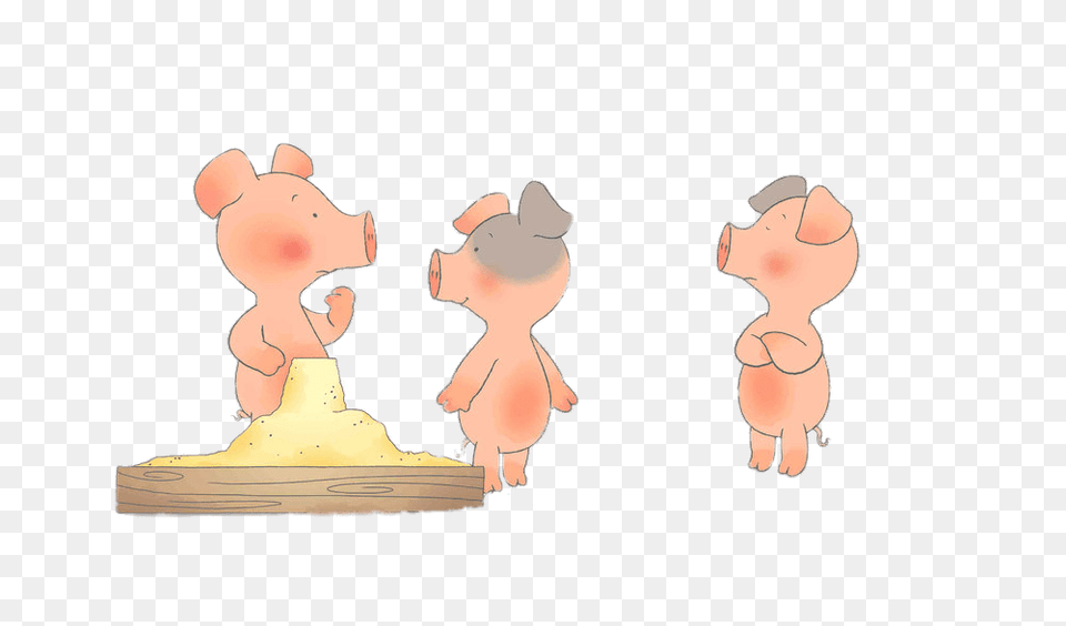 Wibbly Pig And Two Friends Near The Sandpit, Animal, Bear, Mammal, Wildlife Free Transparent Png