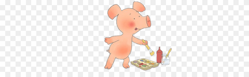 Wibbly Pig Is Painting, Animal, Mammal Free Png Download