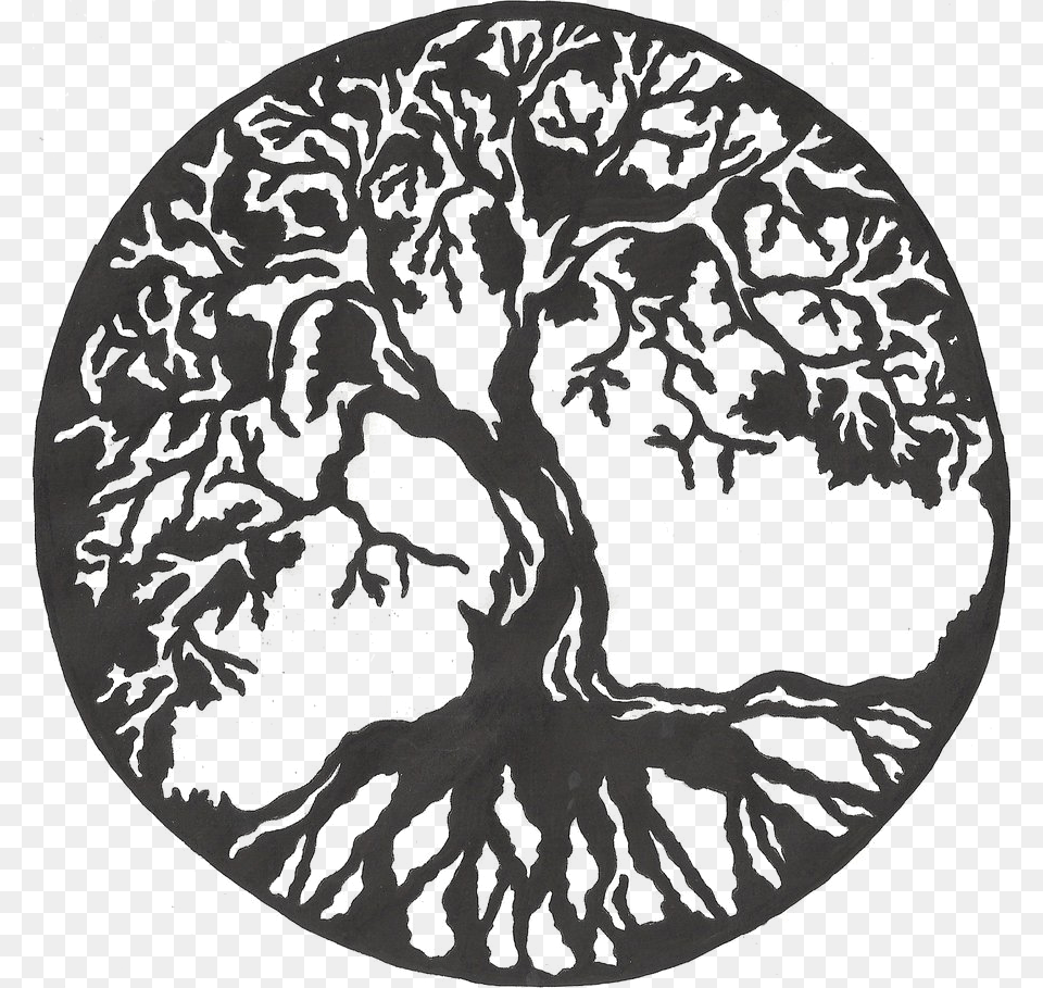 Wiccan Background Tumblr Resume Drawing At Getdrawings Tree Of Life Tattoo Design, Rug, Home Decor, Art, Painting Free Png Download