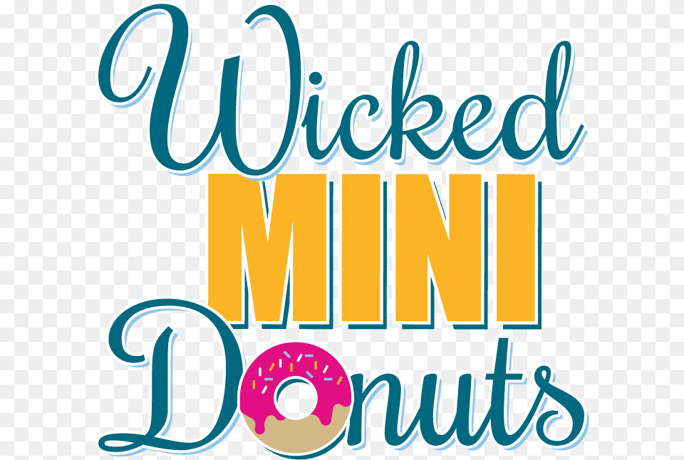 Wicked Mini Donuts Logo, Food, Sweets, Text, Book Png Image
