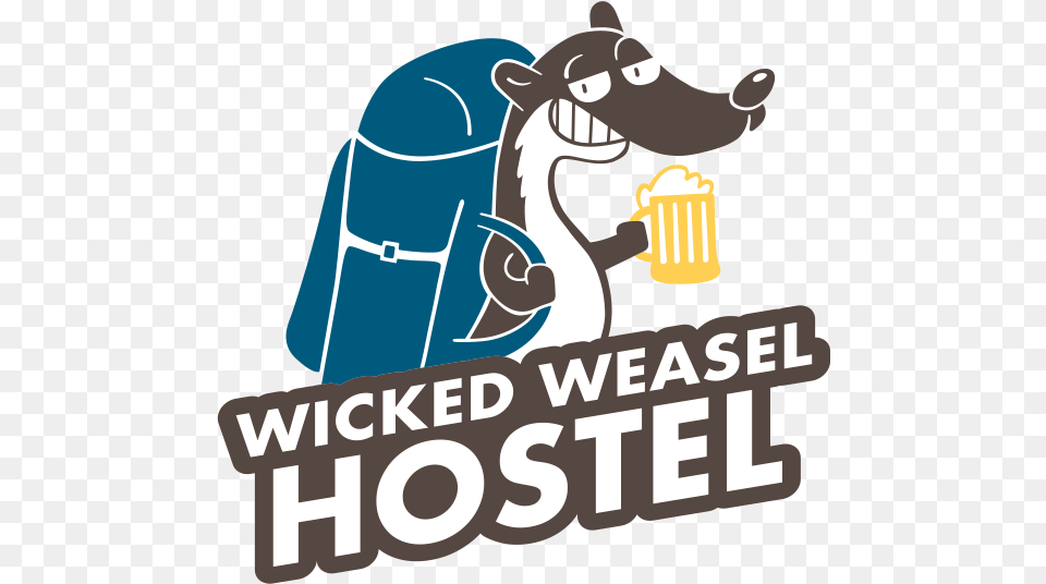 Wicked Weasel Hostel Illustration, Advertisement, Animal, Bear, Mammal Png Image