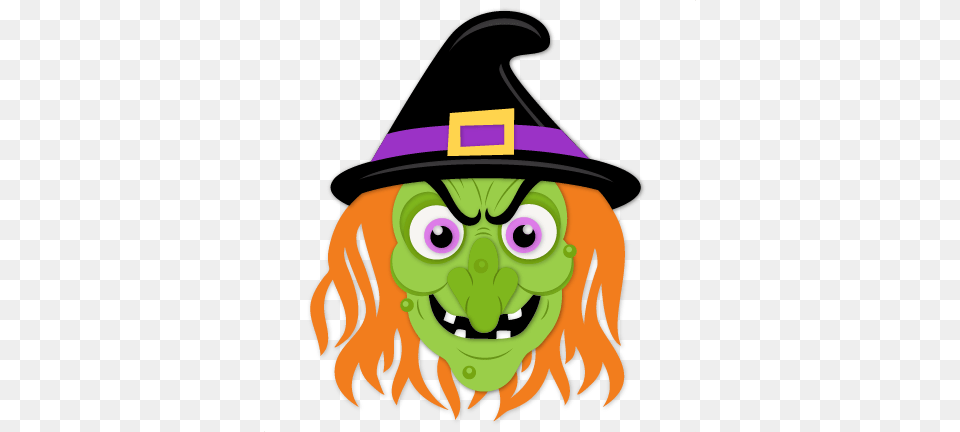 Wicked Witch Scrapbook Cute Clipart, Clothing, Hat, Face, Head Png Image
