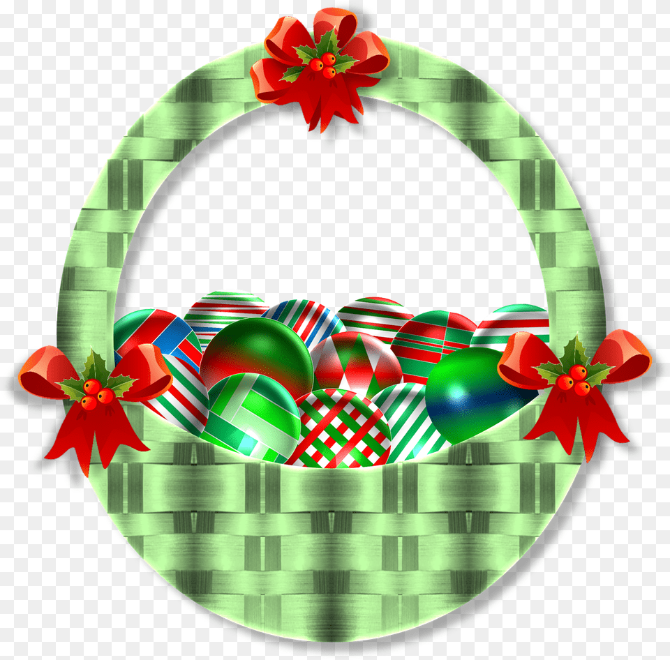 Wicker Basket Images Christmas Basket Icon Cartoon Christmas Basket Of Ornaments, Balloon, Egg, Food Png Image