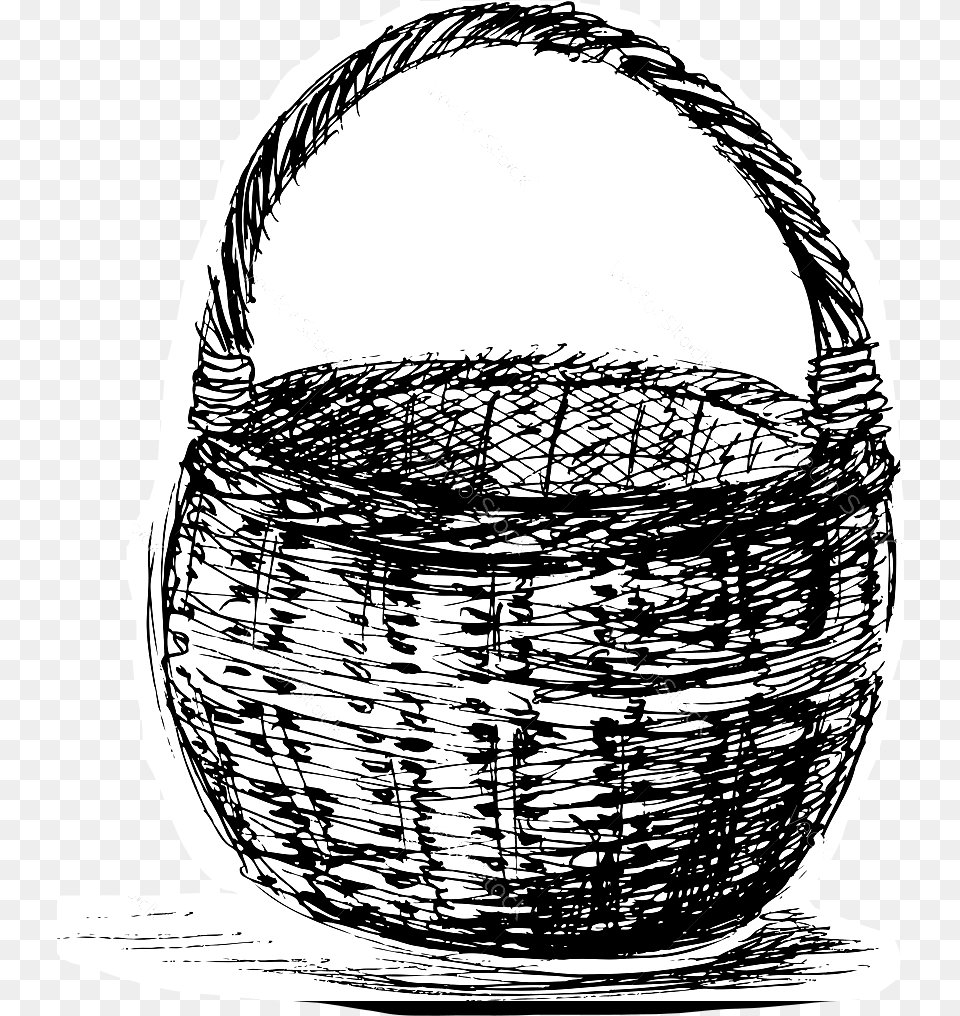 Wicker Basketps Basket Sketch, Accessories, Bag, Handbag, Art Free Png