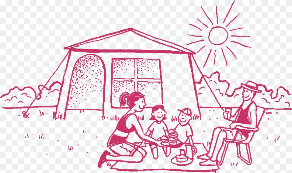 Wicksteed Park Camping Illustration, Purple, Art, Outdoors, Person Free Png