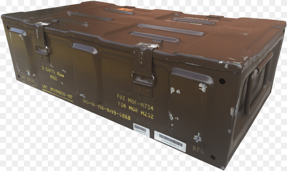 Wide 81mm Mortar Ammo Can, Box, Crate, Car, Transportation Png Image