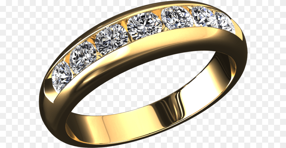 Wide Channel Set Diamond Ring Set In 14k Gold Style Bangle, Accessories, Gemstone, Jewelry, Locket Png
