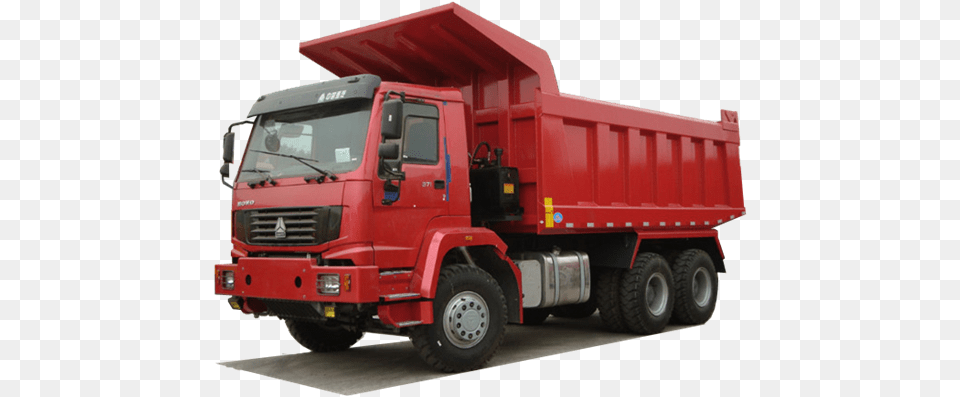 Widely Used Sinotruck Howo Hino Dump Truck 20 50ton Dump Truck Red, Trailer Truck, Transportation, Vehicle Png