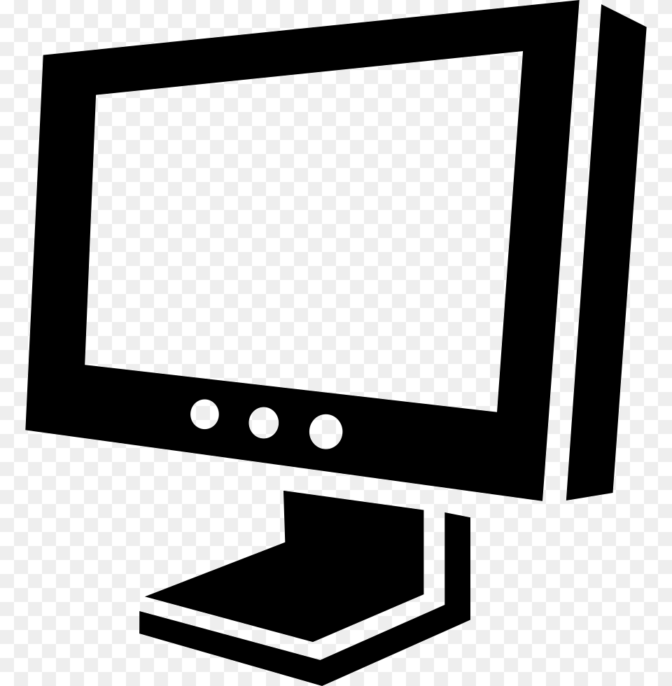 Widescreen Monitor In Perspective Icon Download, Electronics, Screen, Computer, Computer Hardware Free Transparent Png