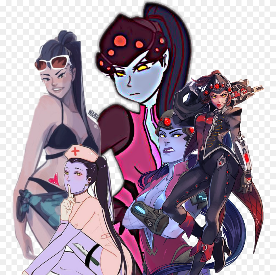 Widowmaker Overwatch Sticker, Adult, Publication, Person, Female Png Image