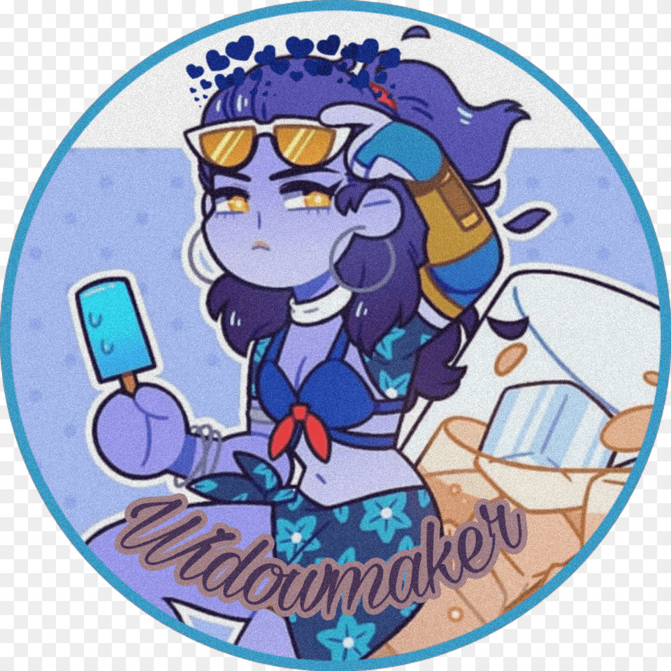 Widowmaker Summer Overwatch Icon Cartoon, Baby, Person, Face, Head Free Png Download