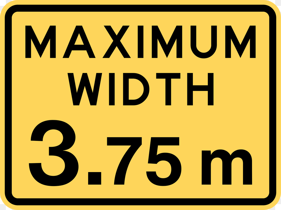 Width Restriction Ahead Sign In British Columbia Clipart, Symbol, Text, Road Sign, Clapperboard Png Image