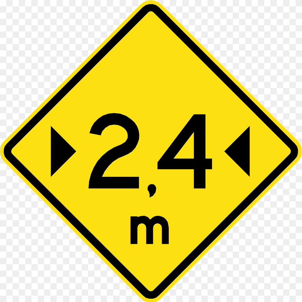 Width Restriction Ahead Sign In Chile Clipart, Symbol, Road Sign Free Transparent Png