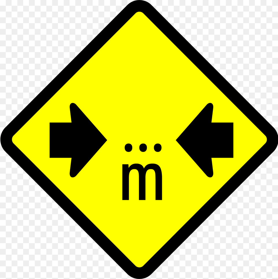 Width Restriction Ahead Sign In Indonesia Clipart, Road Sign, Symbol, Blackboard Free Png Download