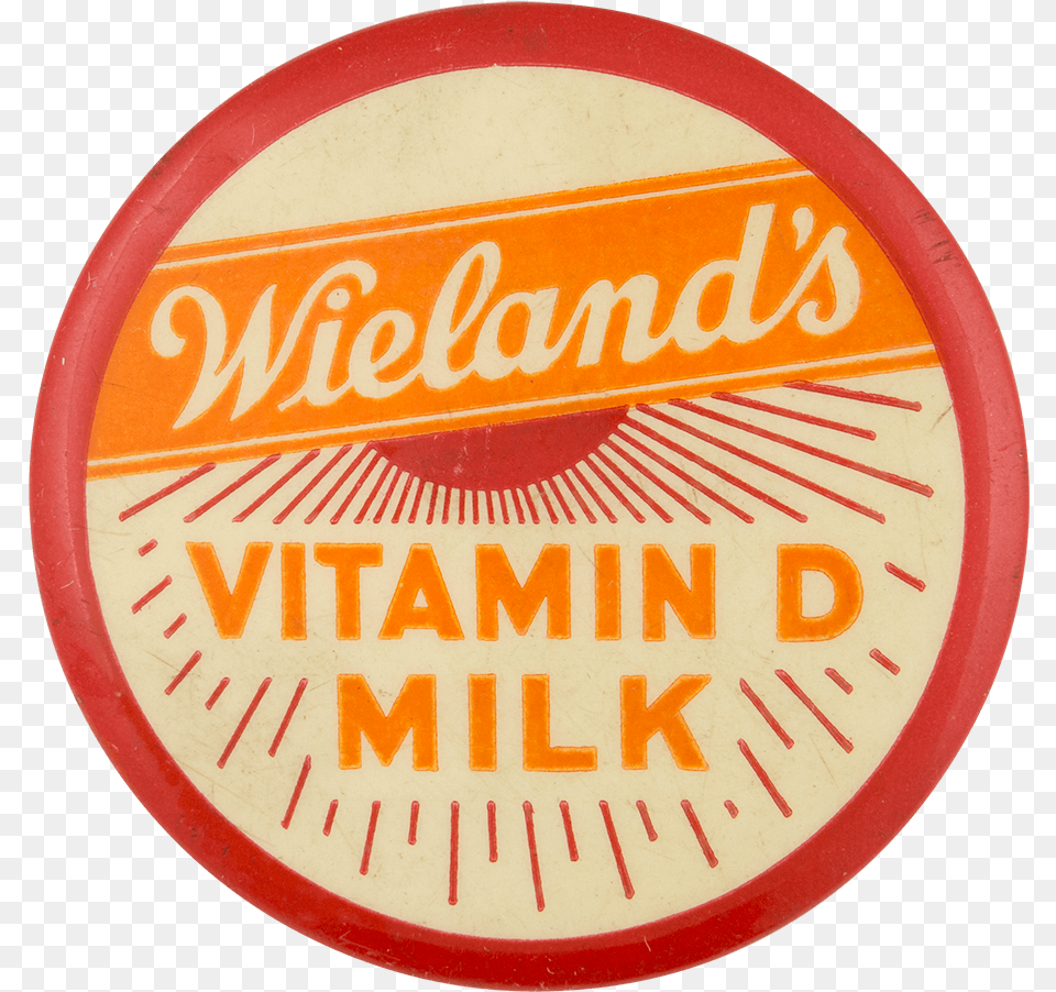 Wieland S Vitamin D Milk Advertising Button Museum Circle, Badge, Logo, Symbol, Road Sign Free Png