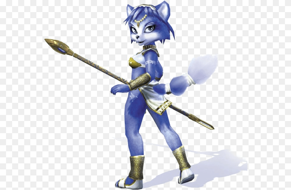 Wielding Her Staff Krystal Could Easily Replace Wolf Star Fox Krystal, Person, Book, Comics, Publication Free Transparent Png
