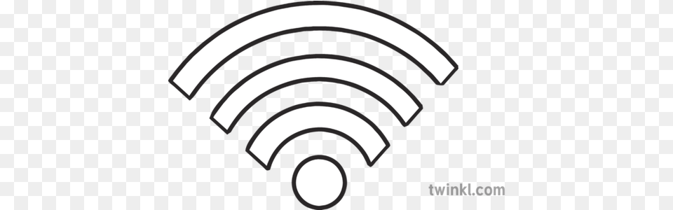Wifi Logo Symbol Icon Ks3 Ks4 Black And White Illustration Line Art, Spiral, Road Png
