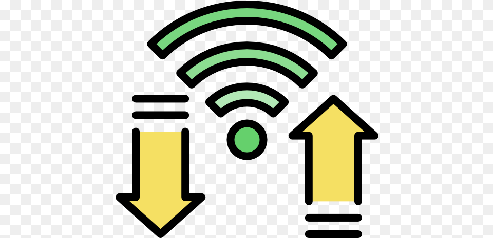 Wifi Symbol With Arrows Arrow In Upper Right Corner Wifi Logo Minimalist, Light, Gauge Free Png Download