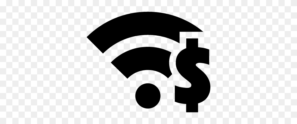 Wifi With Dollar Symbol Vectors Logos Icons And Photos, Gray Free Png Download