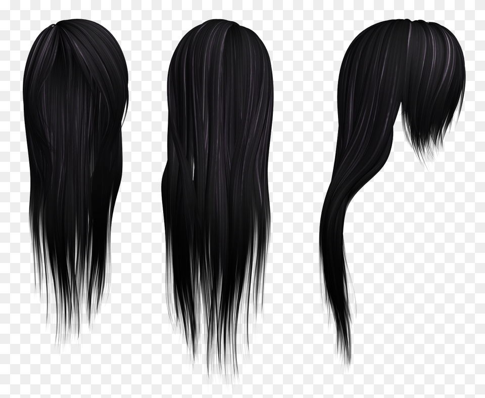 Wig, Adult, Black Hair, Female, Hair Png
