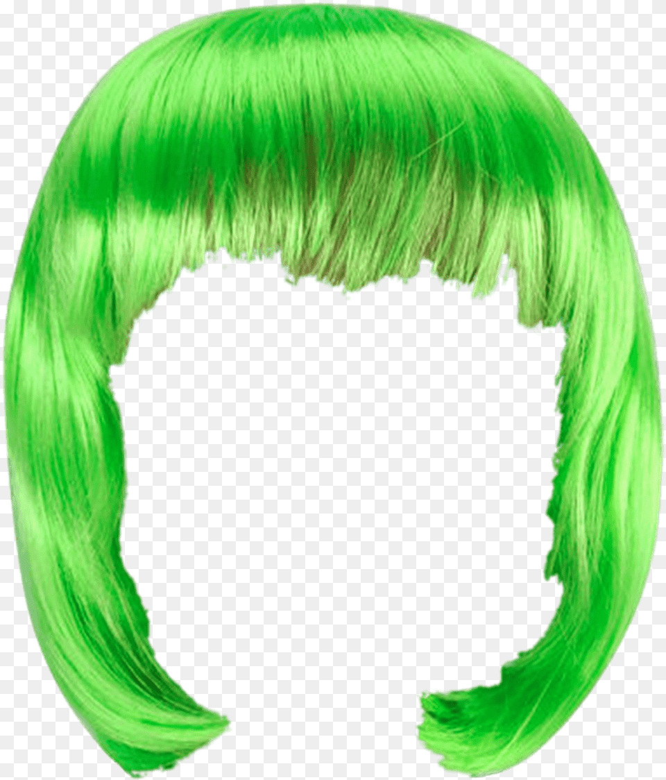 Wig Green Bob Wig Transparent, Hair, Person, Adult, Female Png