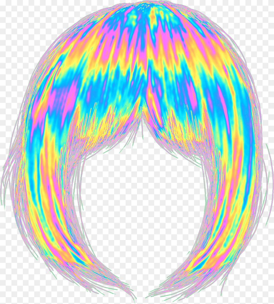 Wig Hair Holographic Sticker By Dinaaaaaah Circle, Accessories Free Png