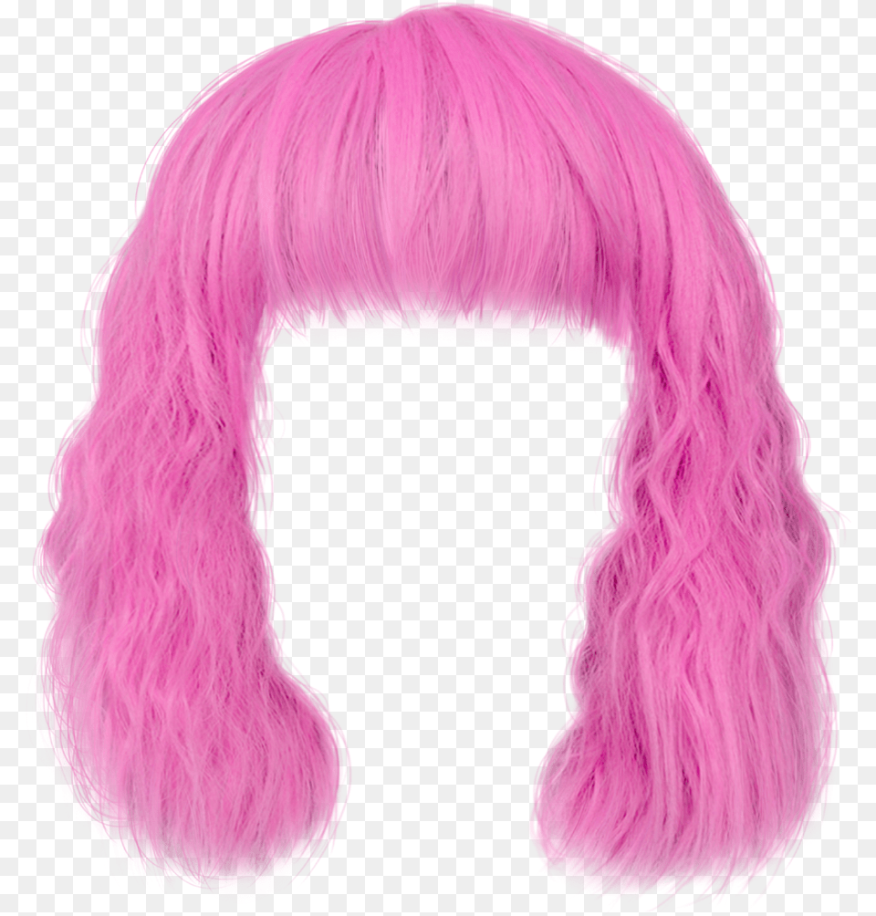 Wig Hair Pinkhair Pinkwig Hairstyle Wig Picsart Sticker, Adult, Female, Person, Woman Free Png Download
