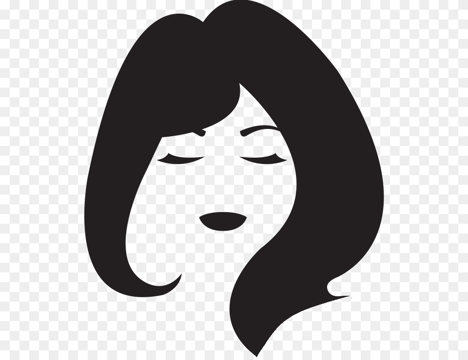 Wig Icon Transparent, Stencil, Adult, Female, Person Png