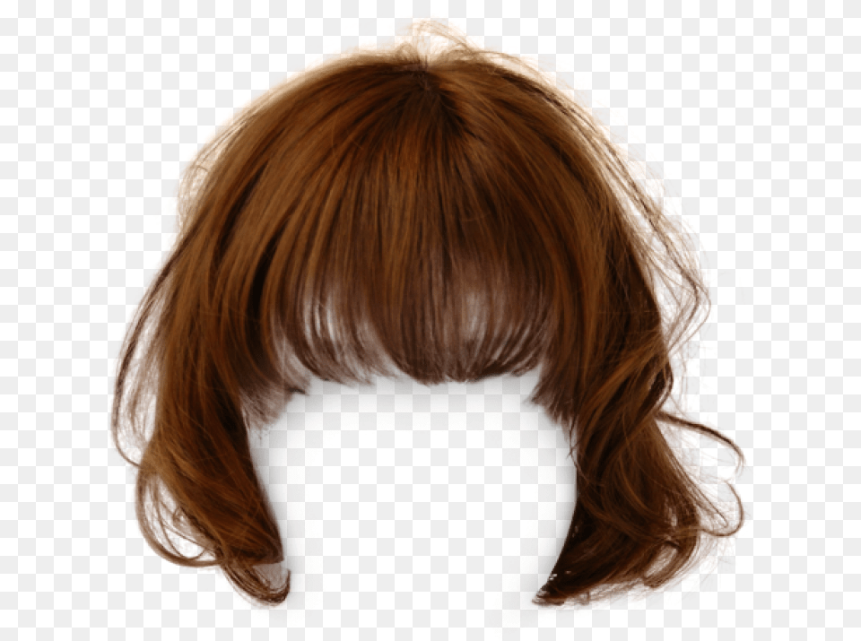Wig Image Purepng Transparent Cc0 Image Library Brown Bangs Hair, Child, Female, Girl, Head Free Png Download